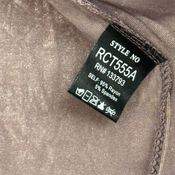 Pol Velvet Color Block Long Sleeve Top shirt 3/4 sleeve womens size large new - Picture 3 of 9